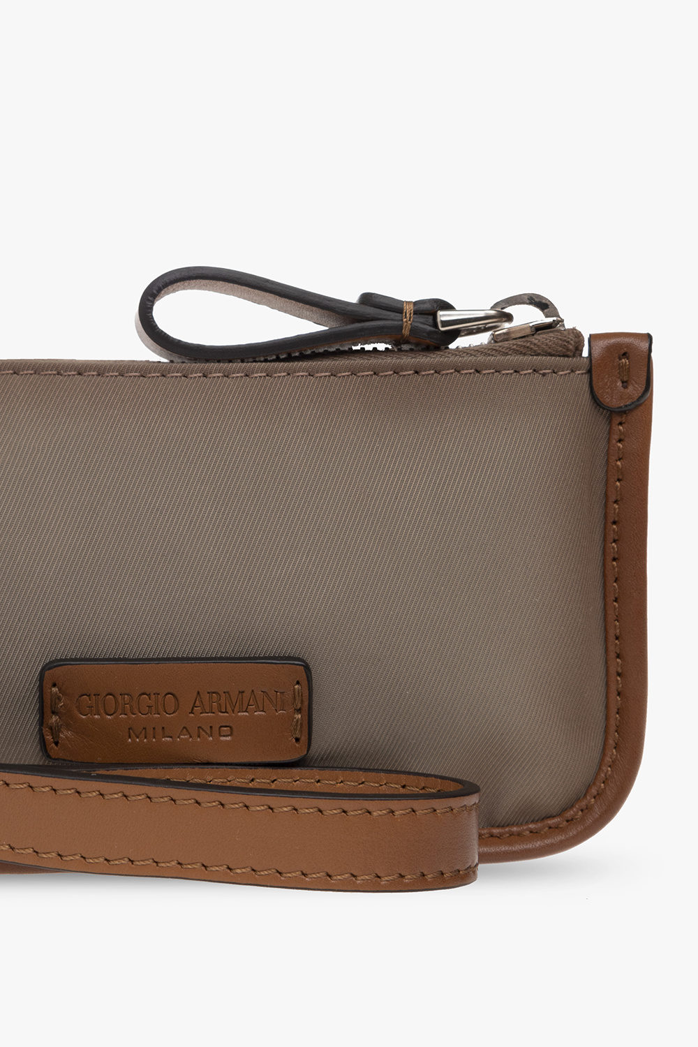 Brown armani pouch hotsell